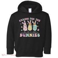 Caring For The Cutest Little Bunnies Nicu Icu Nurse Easter Toddler Hoodie thumb 0