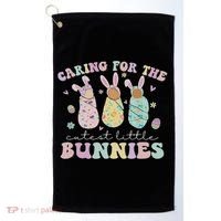 Caring For The Cutest Little Bunnies Nicu Icu Nurse Easter Golf Towel thumb 0