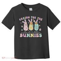 Caring For The Cutest Little Bunnies Nicu Icu Nurse Easter Toddler T-Shirt thumb 0