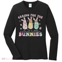 Caring For The Cutest Little Bunnies Nicu Icu Nurse Easter Women's Long Sleeve Shirt thumb 0