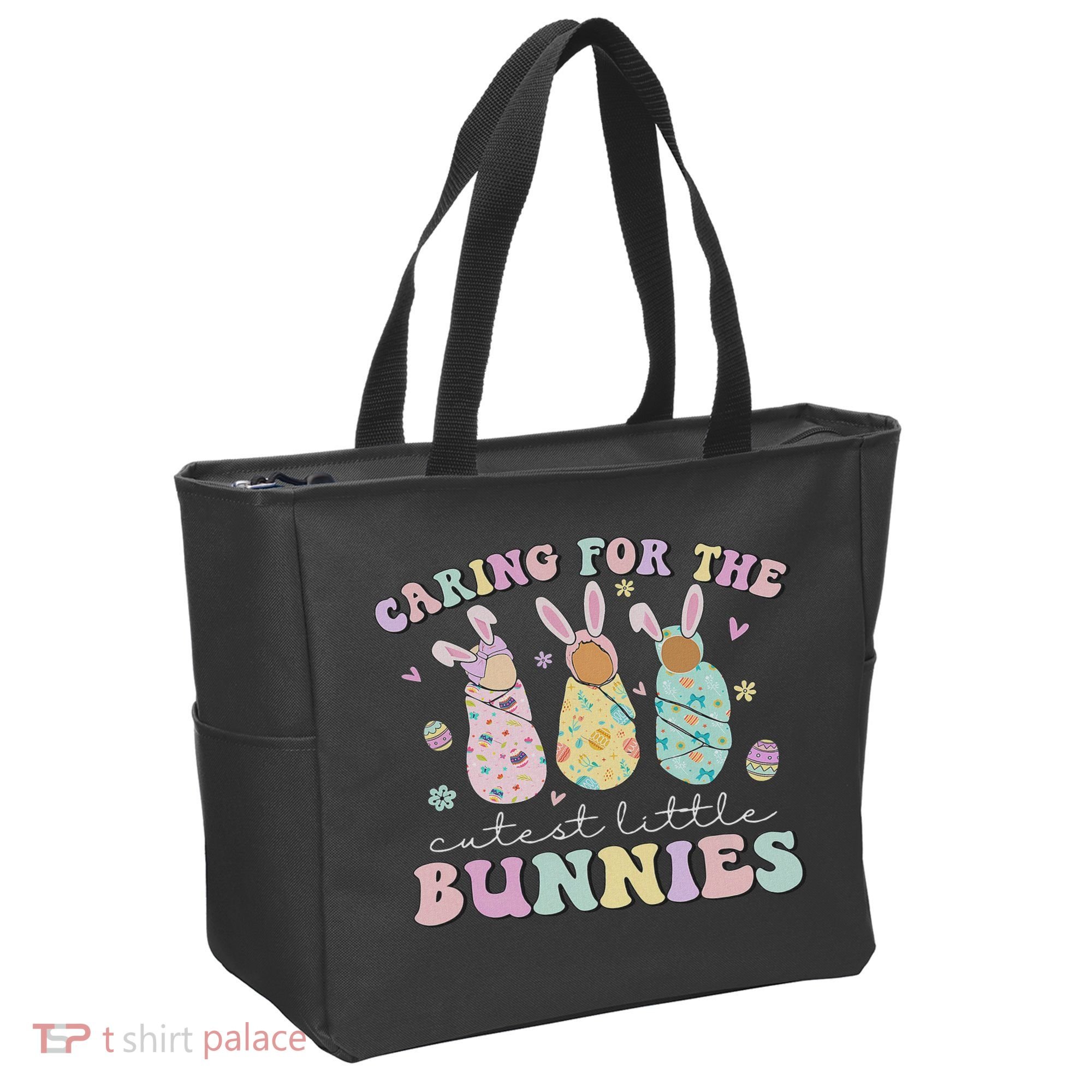 Caring For The Cutest Little Bunnies Nicu Icu Nurse Easter Tote Bag