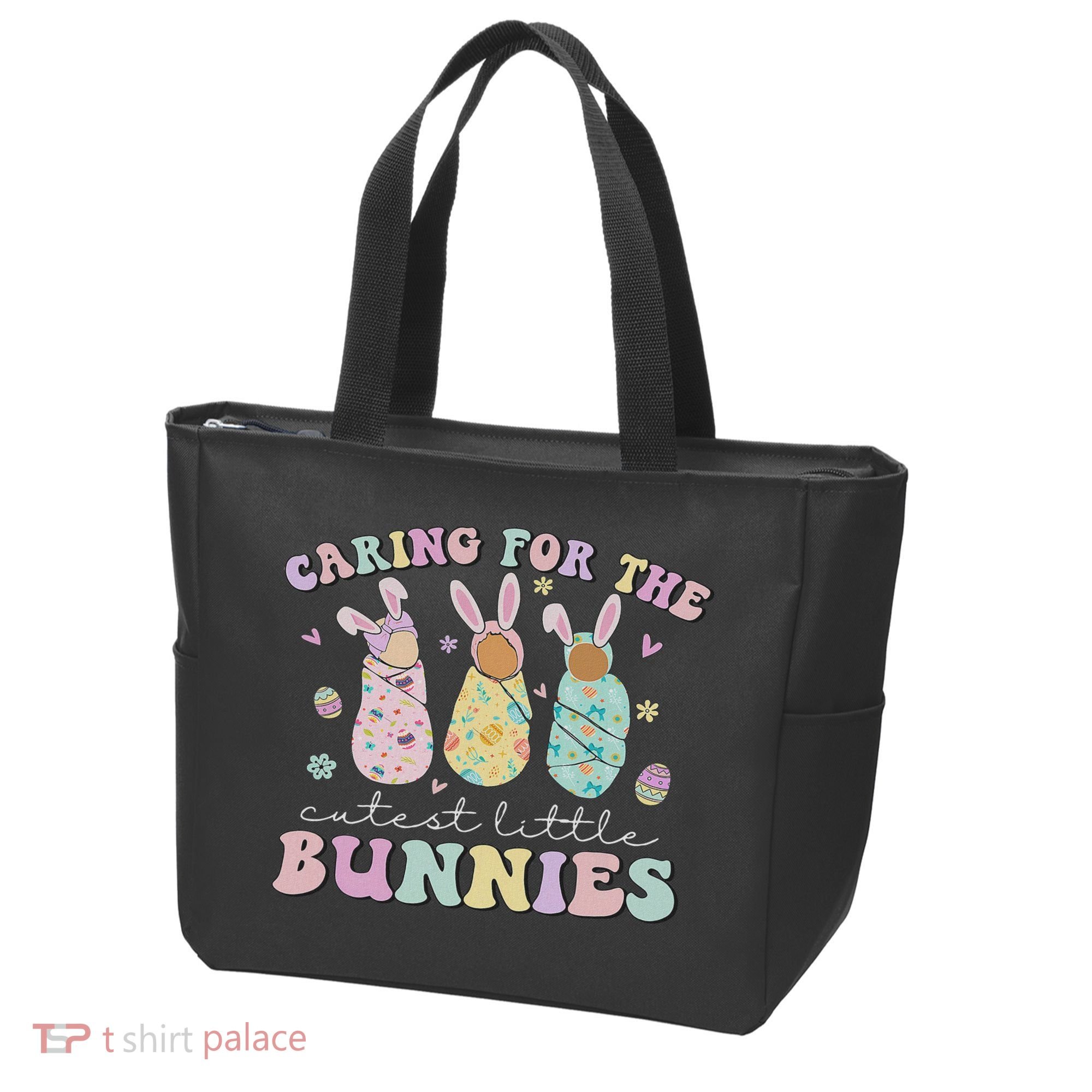 Caring For The Cutest Little Bunnies Nicu Icu Nurse Easter Tote Bag