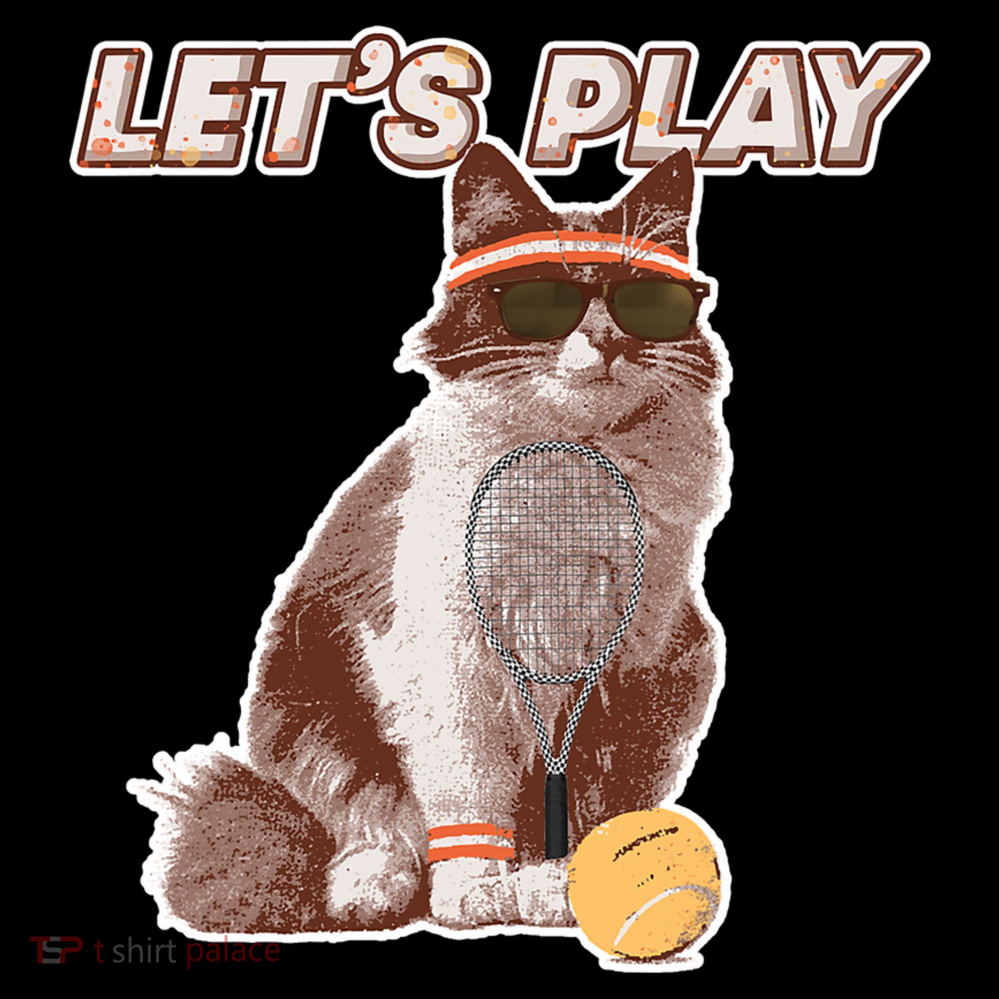 Cool Funny Tennis Cat Wearing Sunglasses Tennis Racket Ball Coffee Mug