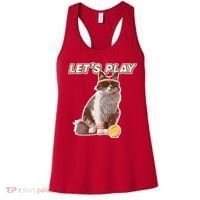 Cool Funny Tennis Cat Wearing Sunglasses Tennis Racket Ball Women's Tank Top thumb 0