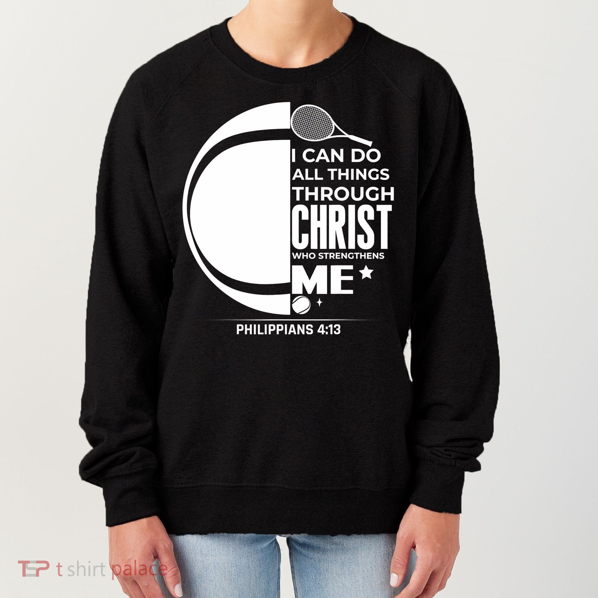 Christian Funny Tennis Player Gift Women's Sweatshirt