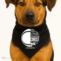 Christian Funny Tennis Player Gift USA-Made Doggie Bandana thumb 1