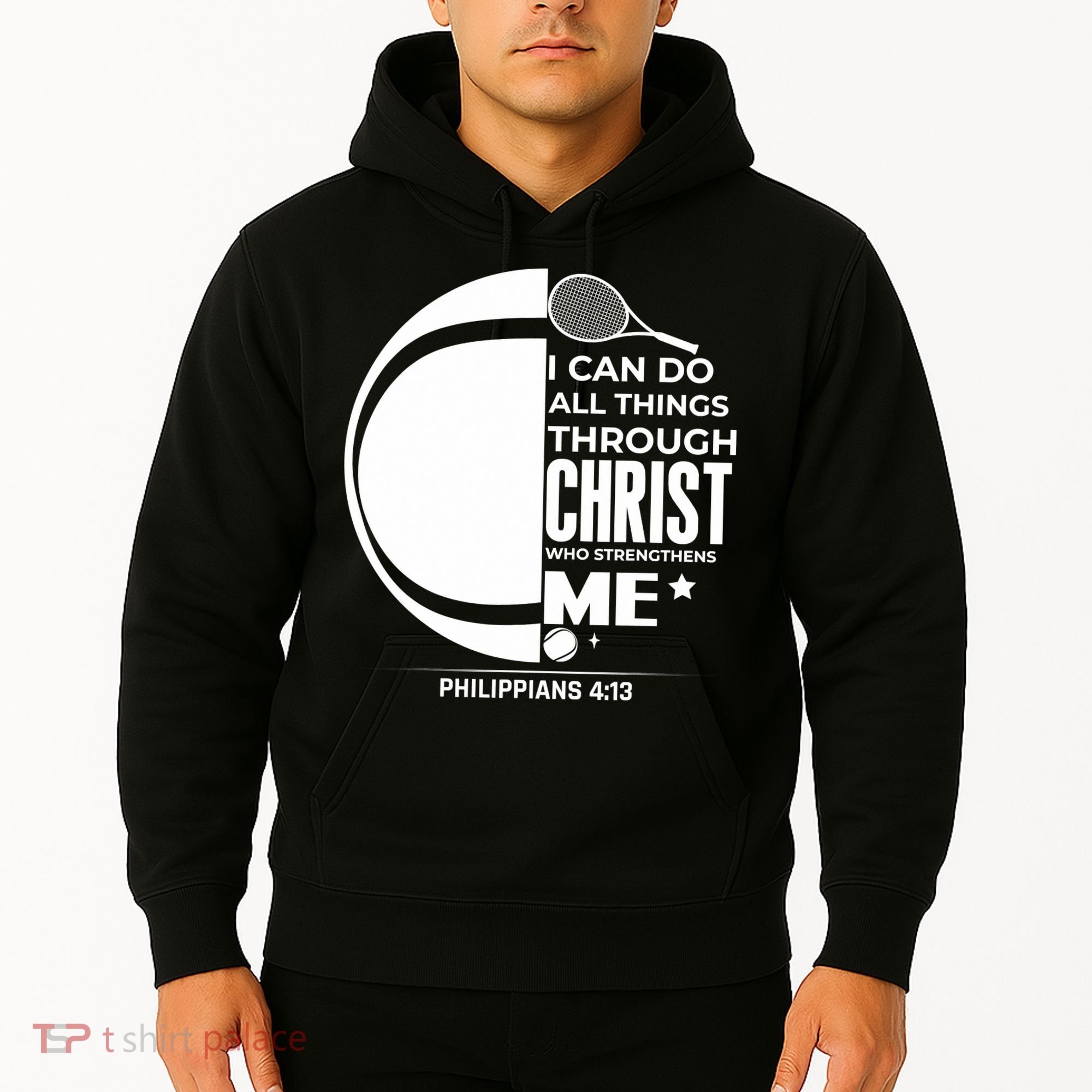 Christian Funny Tennis Player Gift Hoodie
