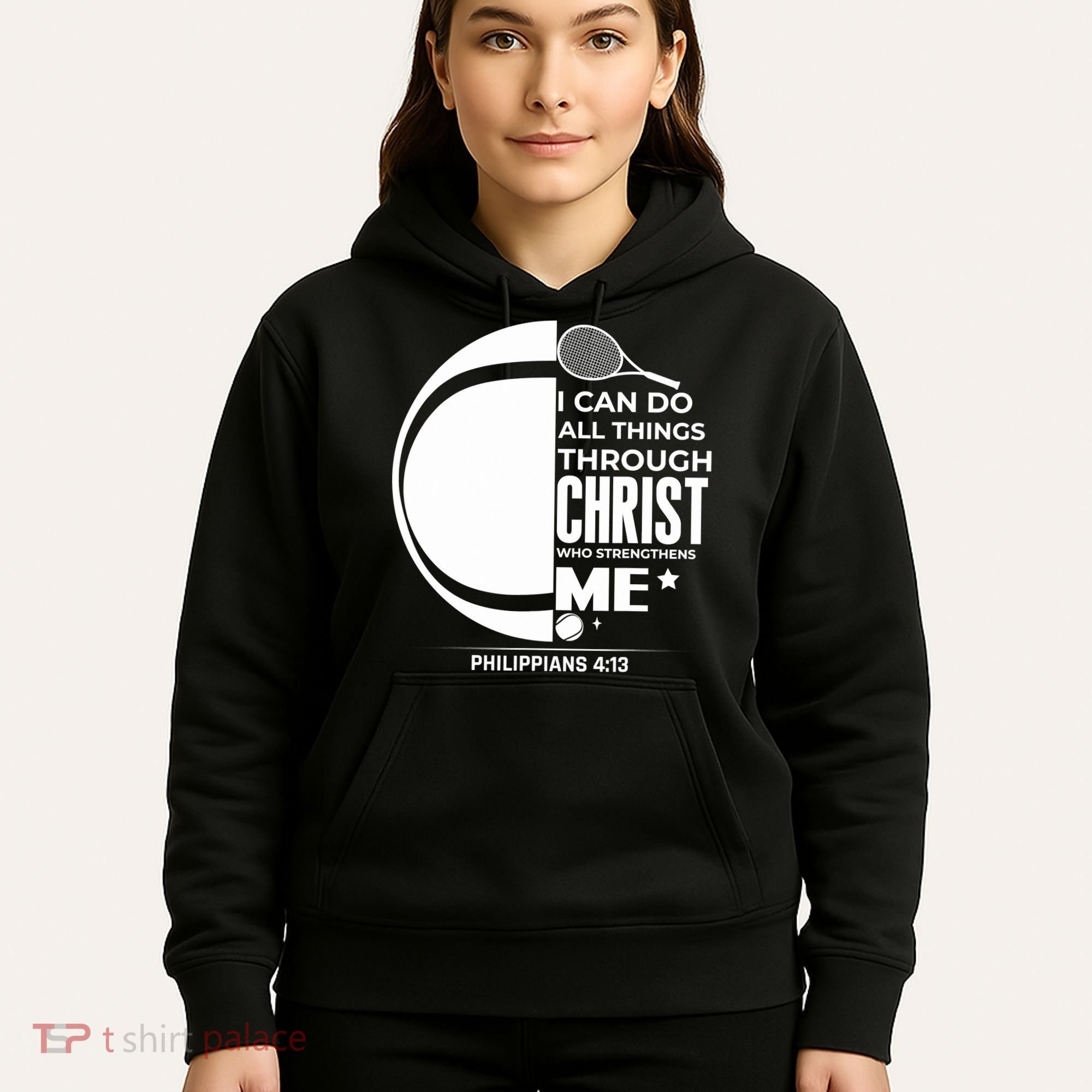 Christian Funny Tennis Player Gift Hoodie