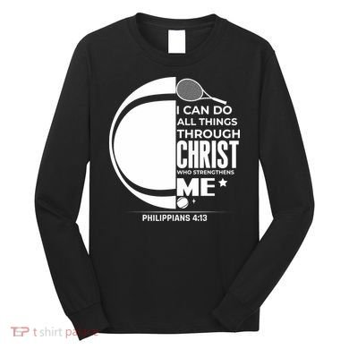Christian Funny Tennis Player Gift Long Sleeve Shirt