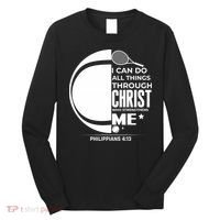 Christian Funny Tennis Player Gift Long Sleeve Shirt thumb 0