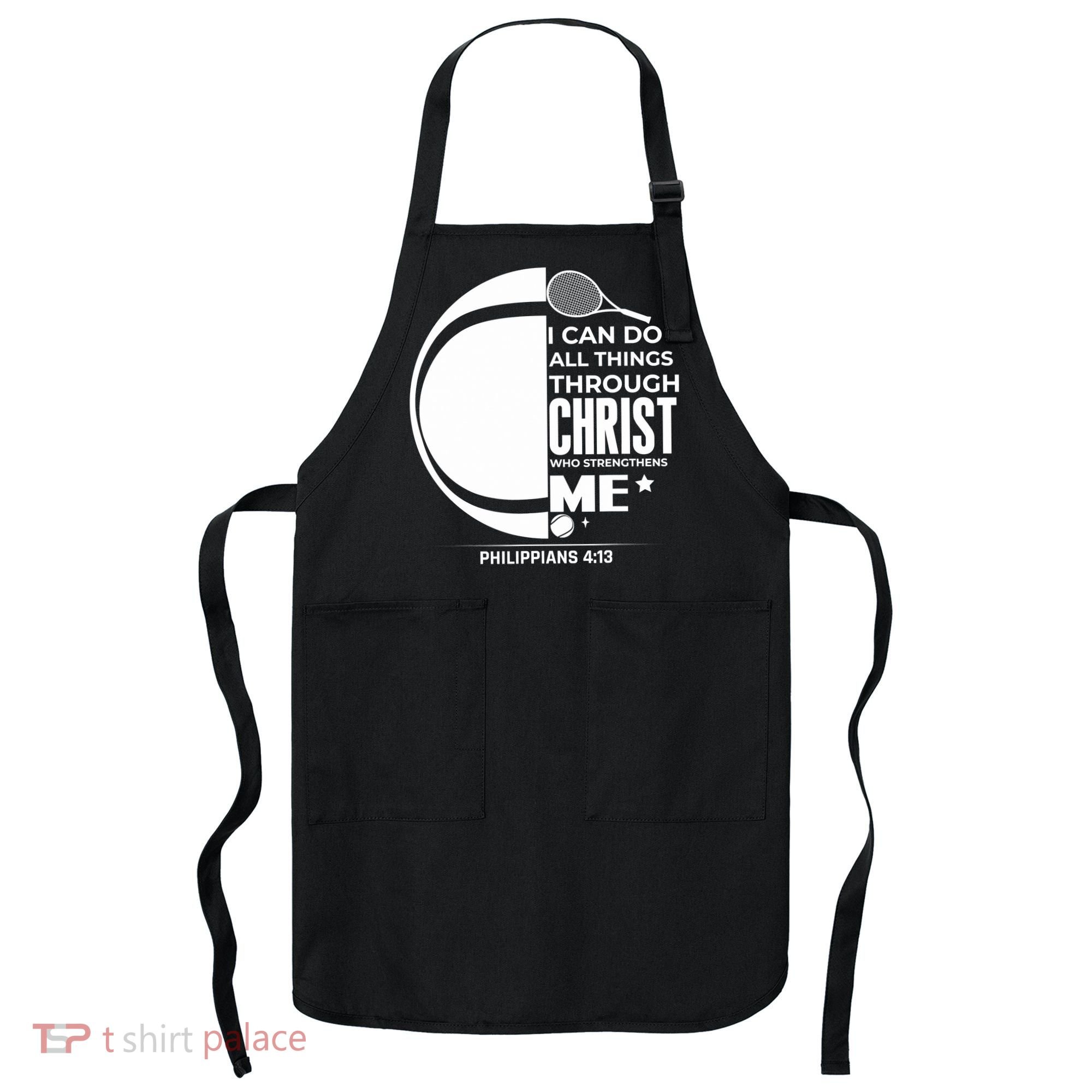 Christian Funny Tennis Player Gift Apron