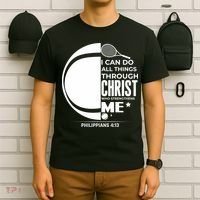 Christian Funny Tennis Player Gift T-Shirt thumb 6