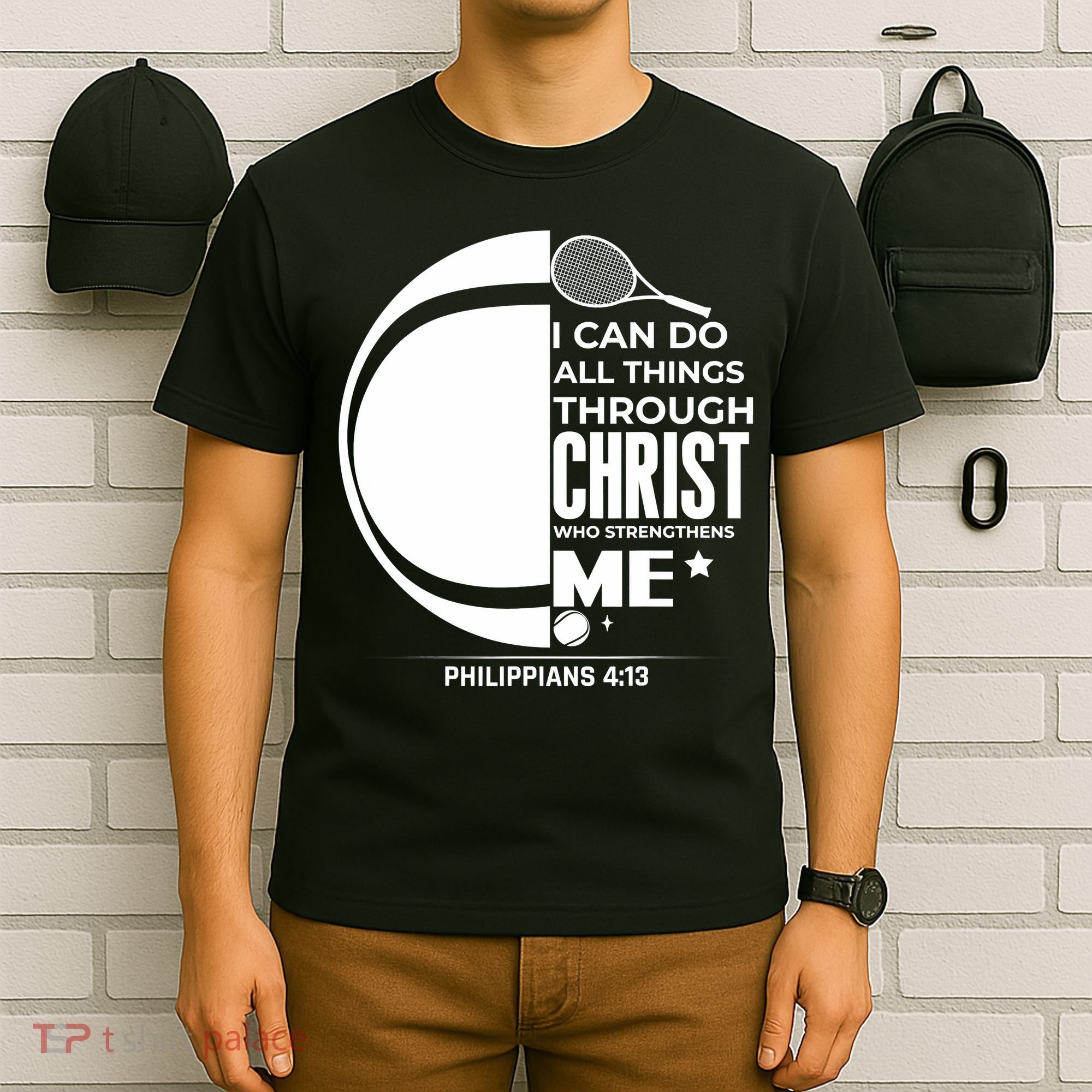 Christian Funny Tennis Player Gift T-Shirt