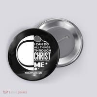 Christian Funny Tennis Player Gift Button thumb 0