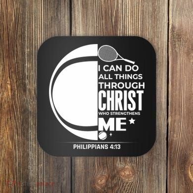 Christian Funny Tennis Player Gift Coaster