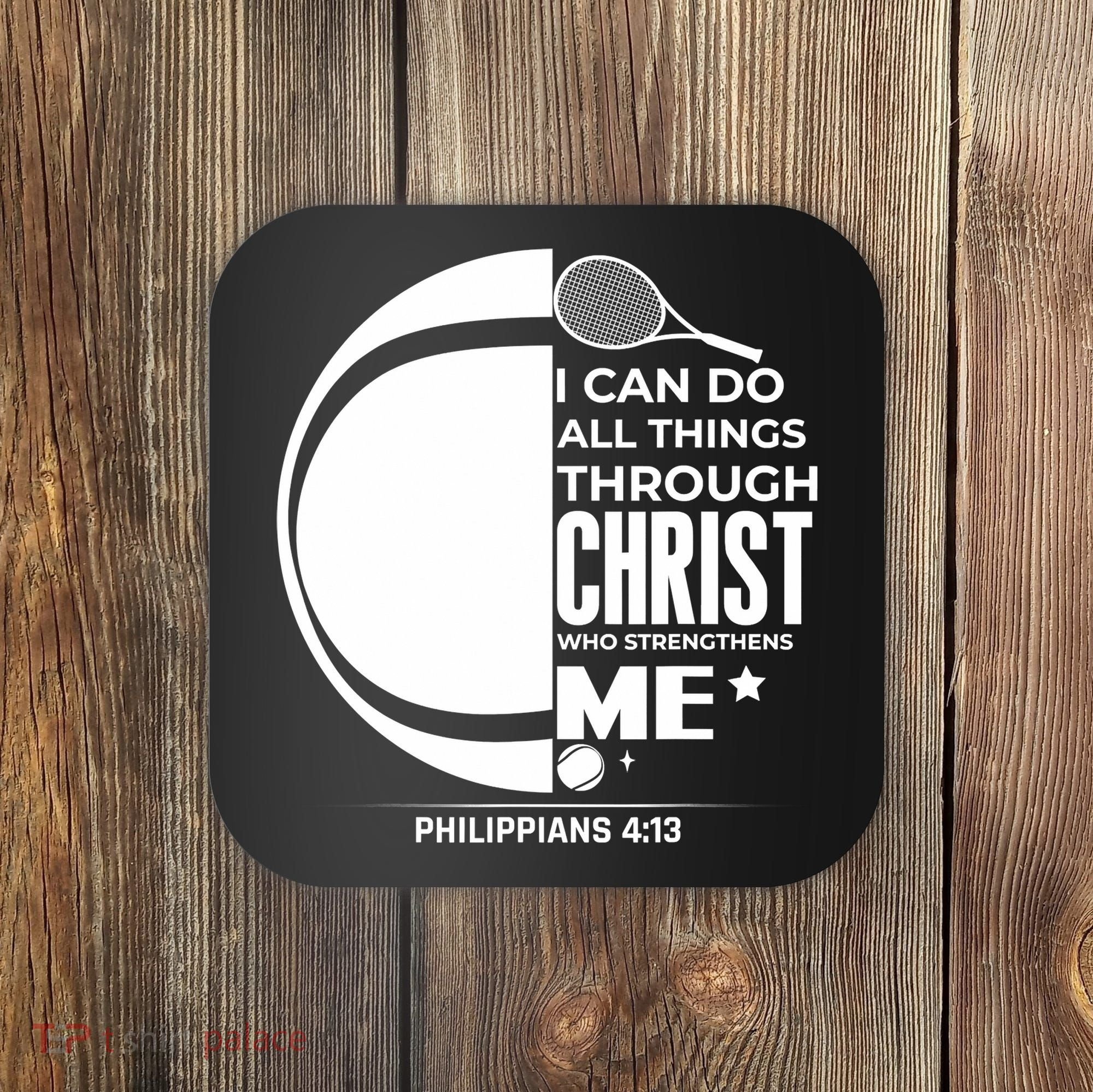 Christian Funny Tennis Player Gift Coaster