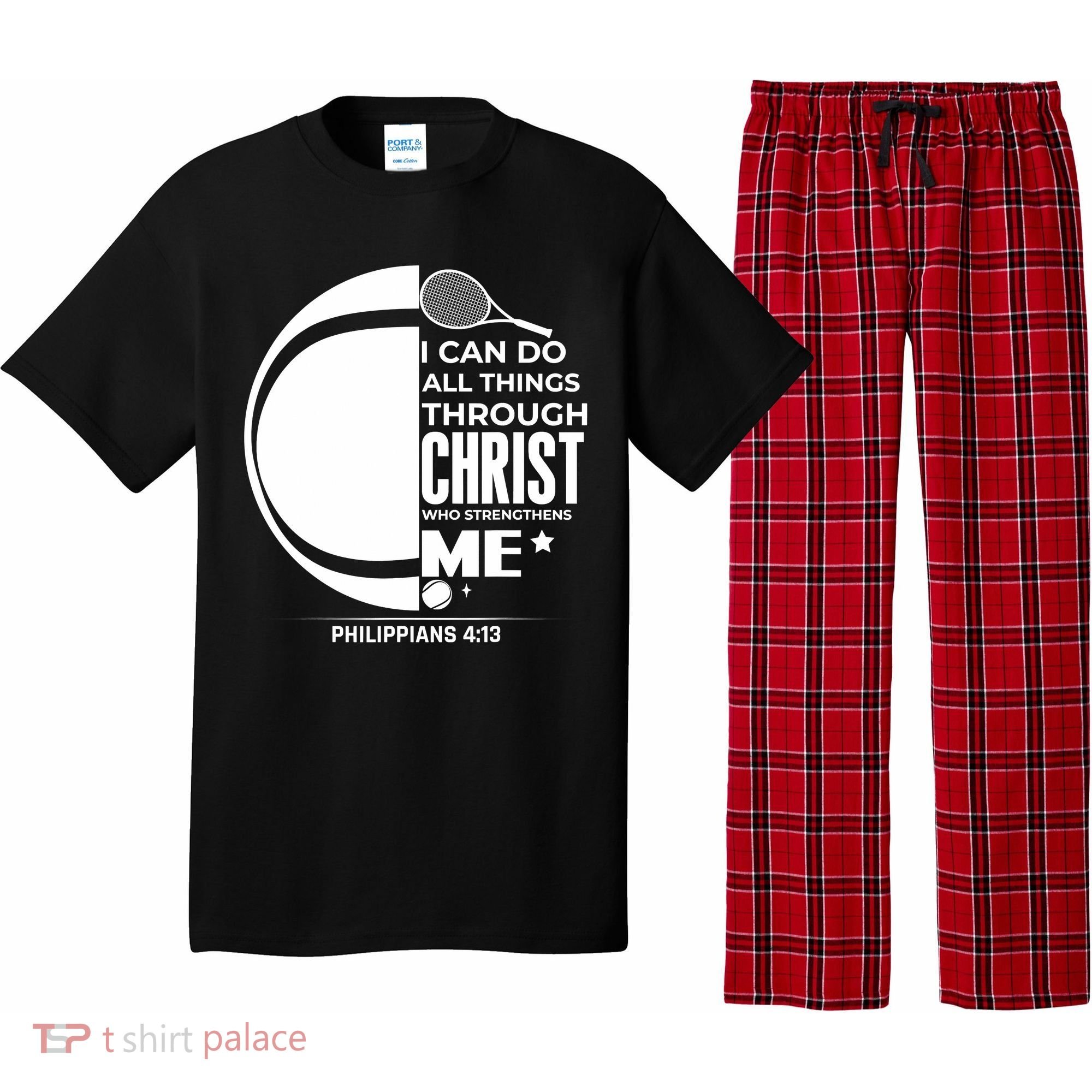 Christian Funny Tennis Player Gift Pajama Set