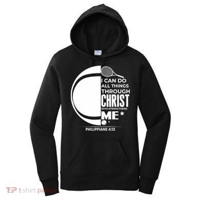 Christian Funny Tennis Player Gift Women's Hoodie