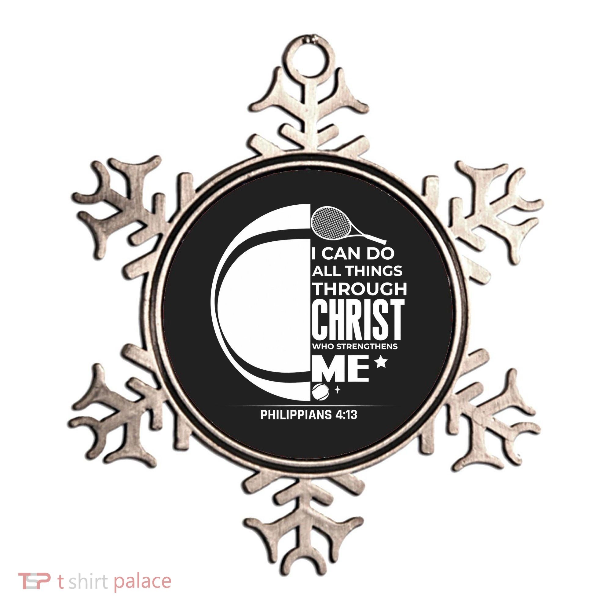 Christian Funny Tennis Player Gift Ornament