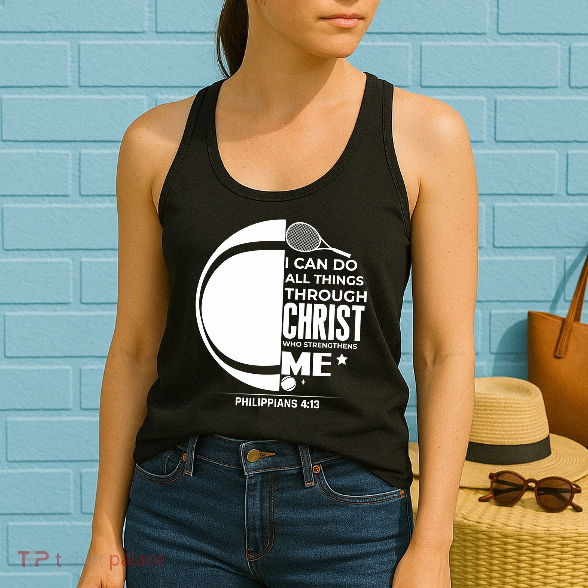 Christian Funny Tennis Player Gift Women's Tank Top