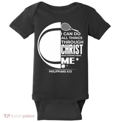 Christian Funny Tennis Player Gift Baby Bodysuit