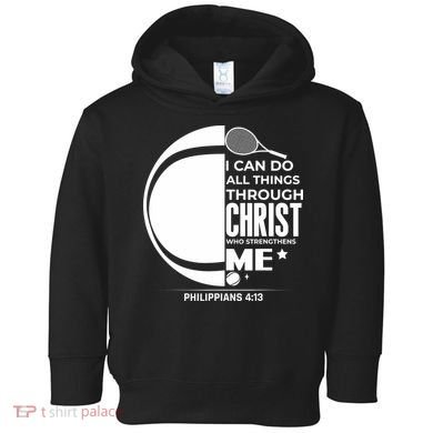 Christian Funny Tennis Player Gift Toddler Hoodie