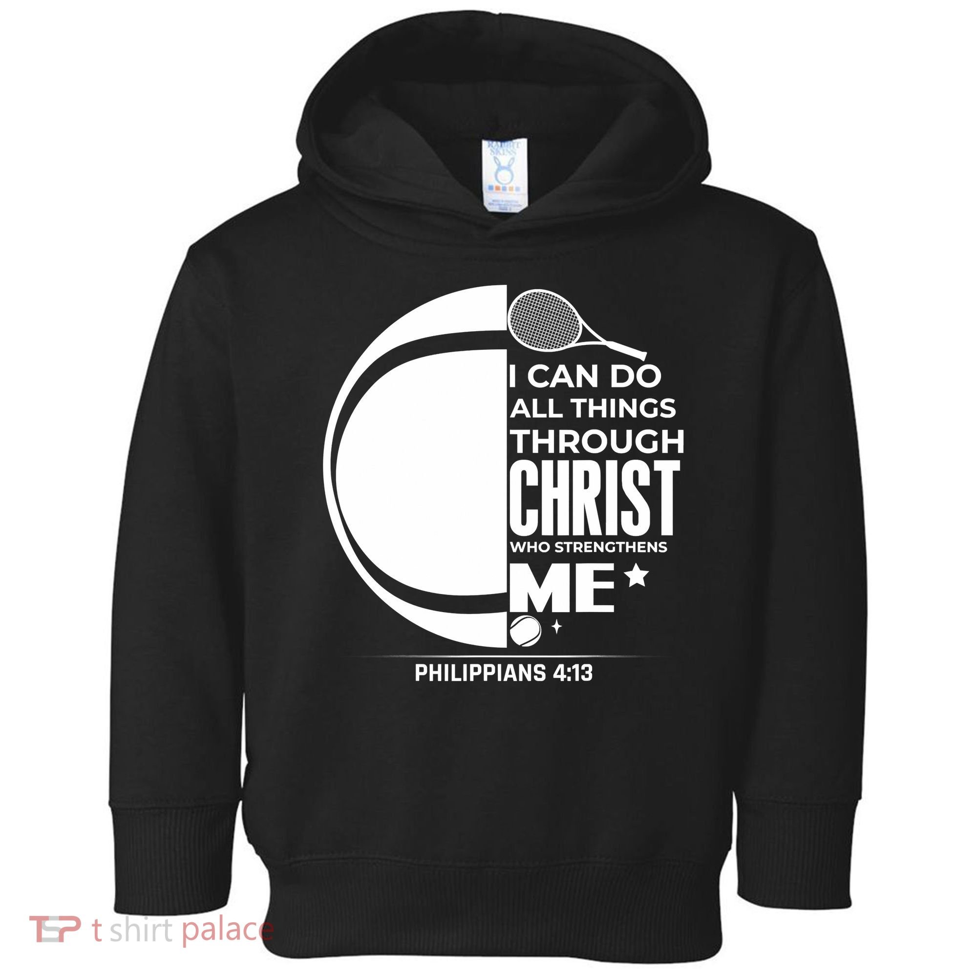 Christian Funny Tennis Player Gift Toddler Hoodie