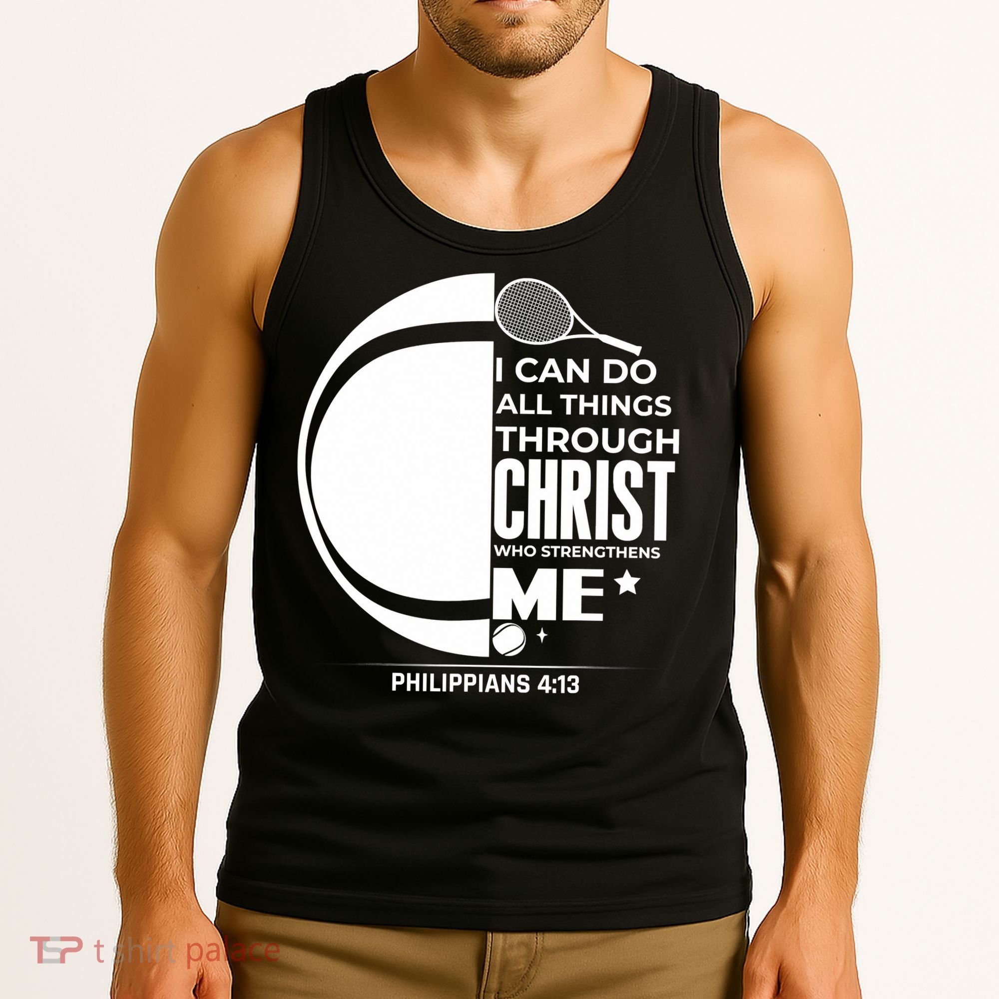 Christian Funny Tennis Player Gift Tank Top