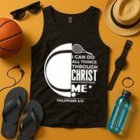 Christian Funny Tennis Player Gift Tank Top thumb 4