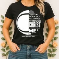 Christian Funny Tennis Player Gift Women's T-Shirt thumb 2