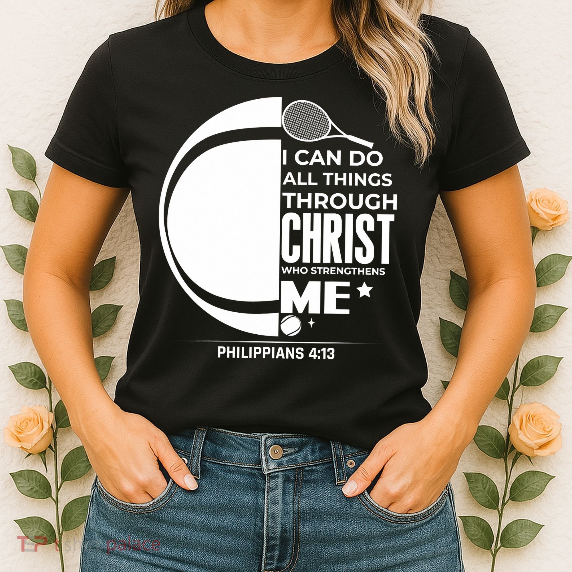 Christian Funny Tennis Player Gift Women's T-Shirt