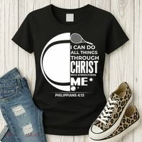 Christian Funny Tennis Player Gift Women's T-Shirt thumb 3