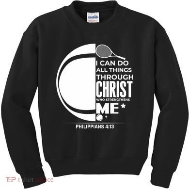 Christian Funny Tennis Player Gift Kids Sweatshirt