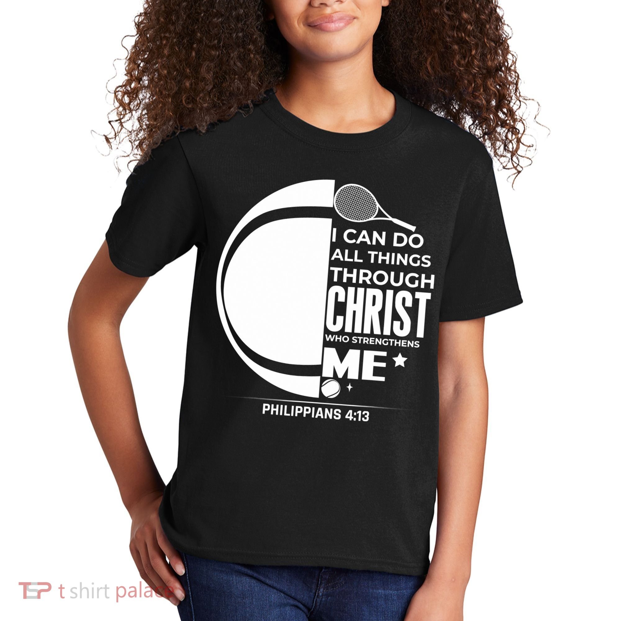 Christian Funny Tennis Player Gift Kids T-Shirt