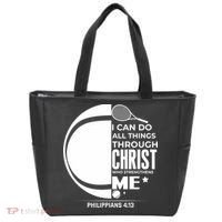Christian Funny Tennis Player Gift Tote Bag thumb 0