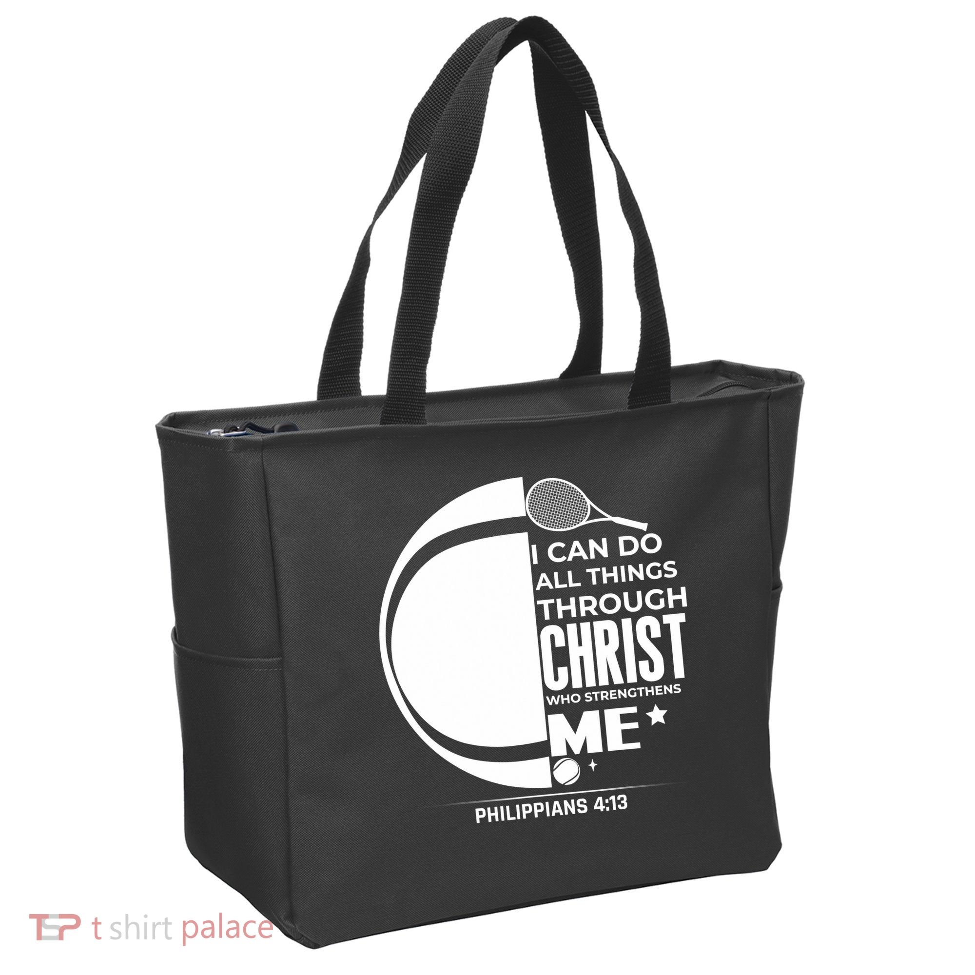 Christian Funny Tennis Player Gift Tote Bag