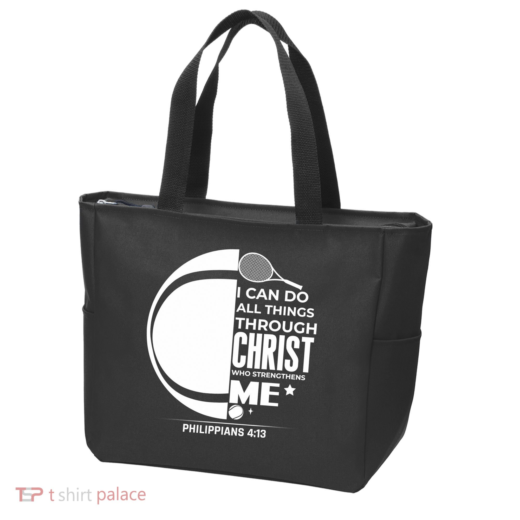 Christian Funny Tennis Player Gift Tote Bag