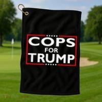 Cops For Trump President Election 2024 Golf Towel thumb 1