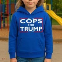 Cops For Trump President Election 2024 Kids Hoodie thumb 3