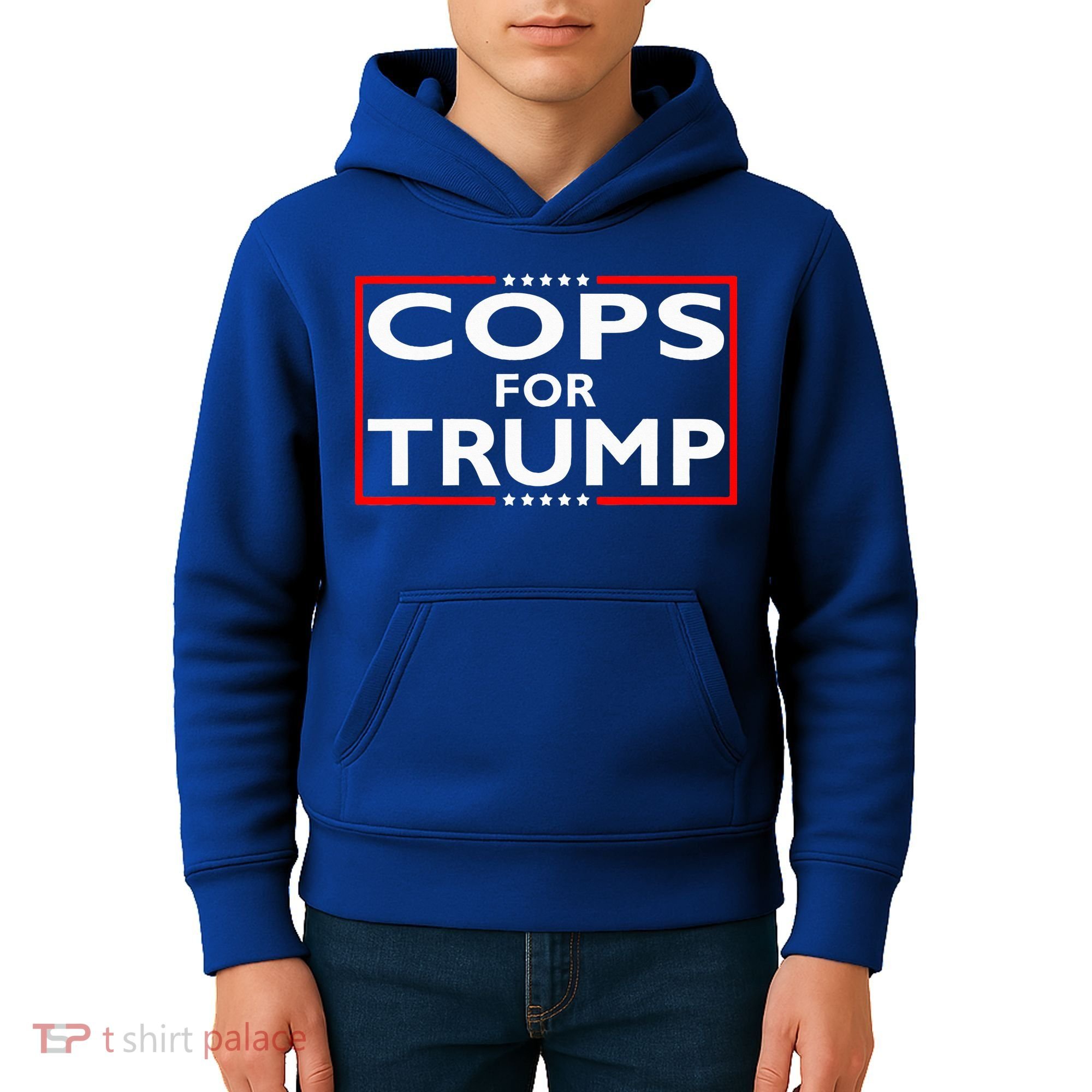 Cops For Trump President Election 2024 Kids Hoodie
