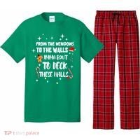 Christmas From The Windows To The Walls Im About To Deck These Halls Gift Pajama Set thumb 0