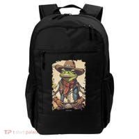 Cowboy Frog Texas Far West Usa Funny Toad Retro Gift Backpack thumb 0