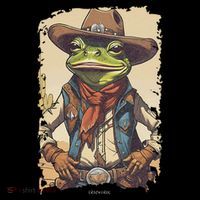 Cowboy Frog Texas Far West Usa Funny Toad Retro Gift Women's Hoodie thumb 2