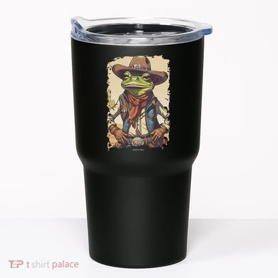 Cowboy Frog Texas Far West Usa Funny Toad Retro Gift Tumbler