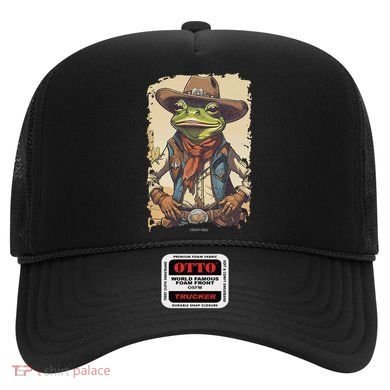 Cowboy Frog Texas Far West Usa Funny Toad Retro Gift Hat