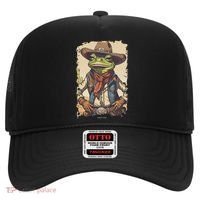 Cowboy Frog Texas Far West Usa Funny Toad Retro Gift Hat thumb 0