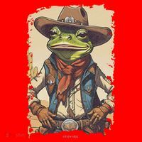 Cowboy Frog Texas Far West Usa Funny Toad Retro Gift Santa Hat thumb 1