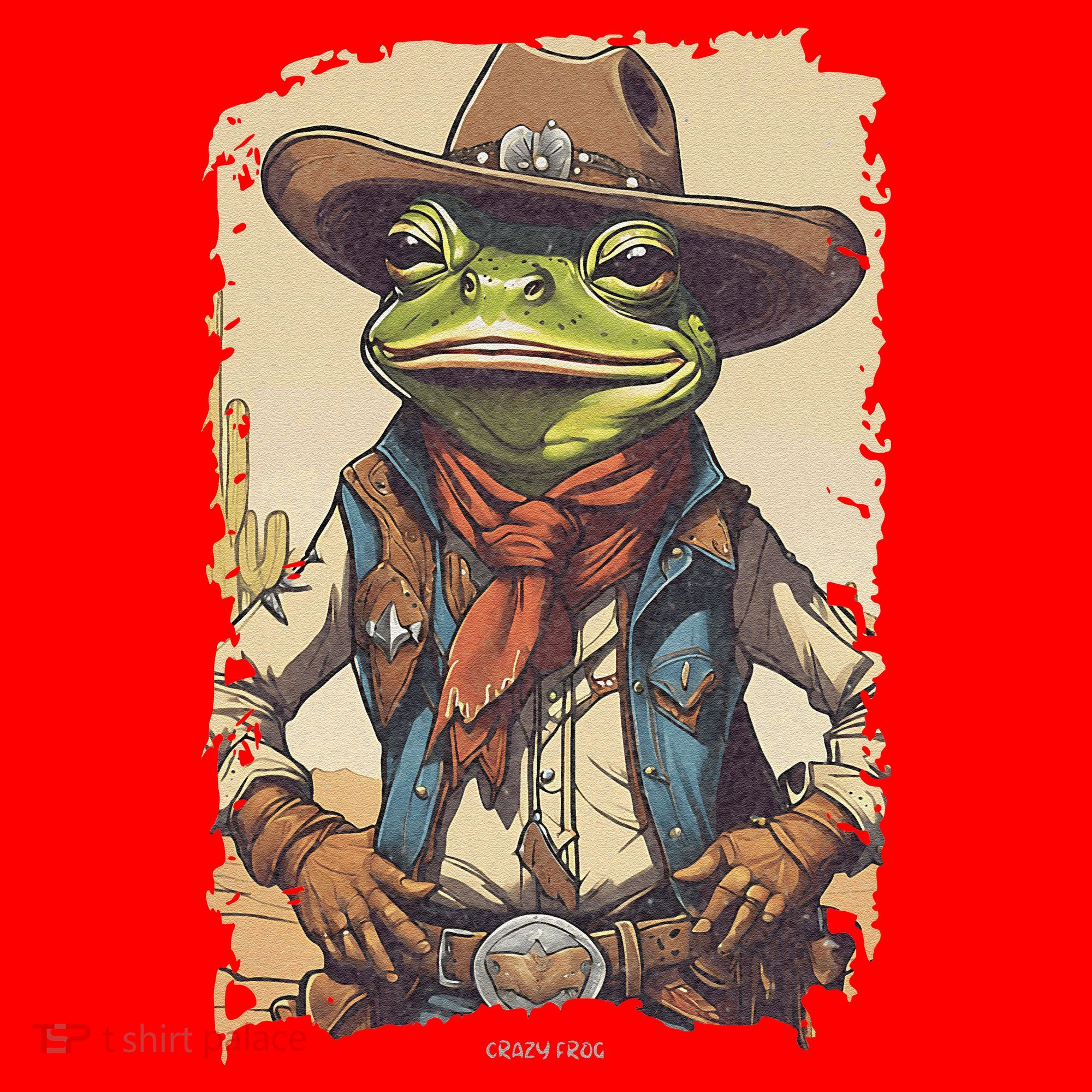 Cowboy Frog Texas Far West Usa Funny Toad Retro Gift Santa Hat