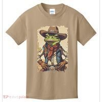 Cowboy Frog Texas Far West Usa Funny Toad Retro Gift Kids T-Shirt thumb 0