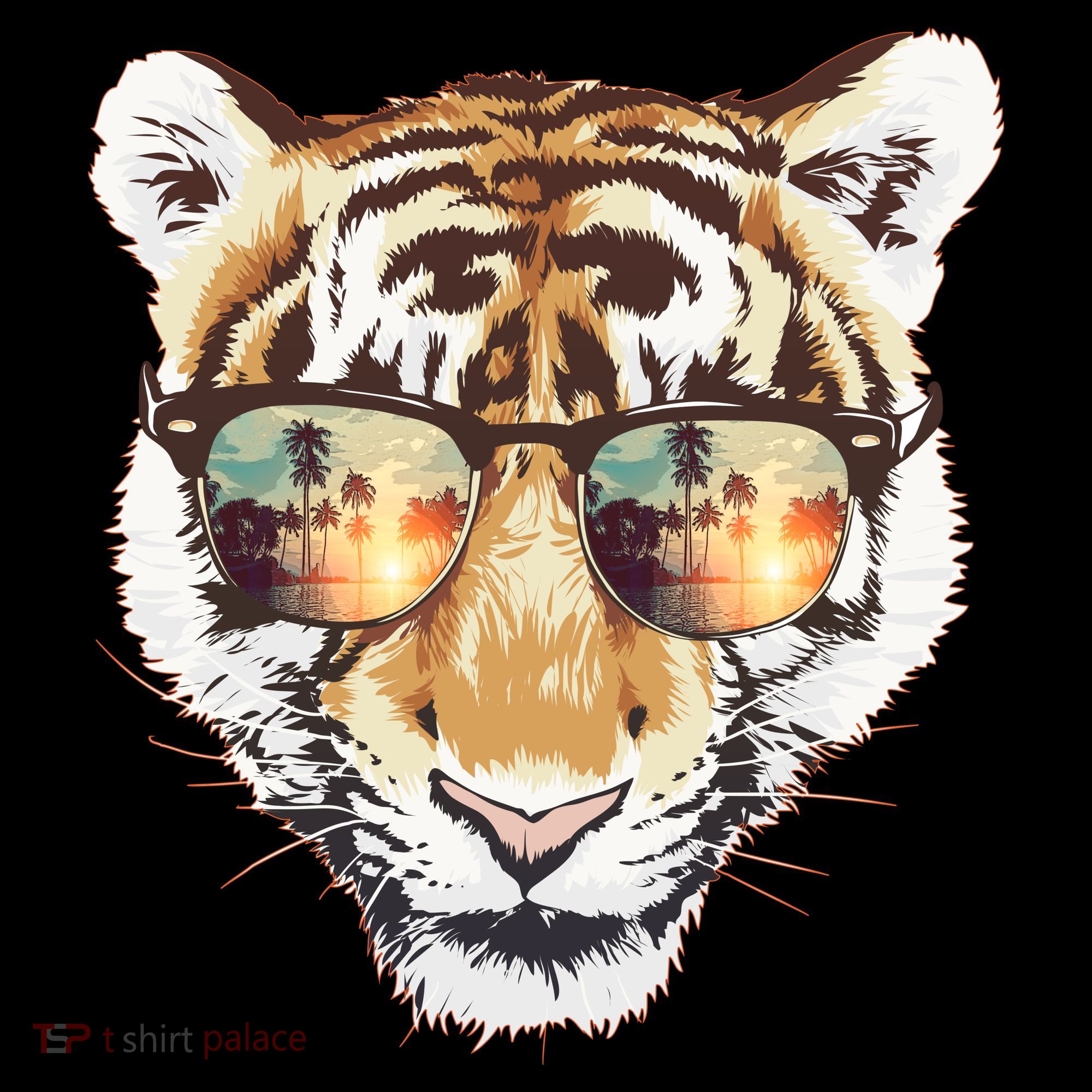Cool Funny Tiger Tropical Sunglasses Backpack